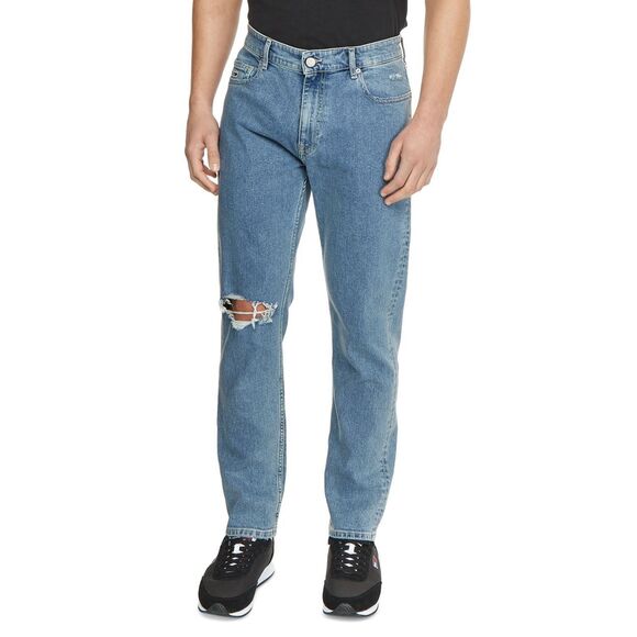 Tommy Jeans Men's Regular Tapered Dad Jeans - Denim Light Size 38 Inseam 32 - Picture 1 of 3